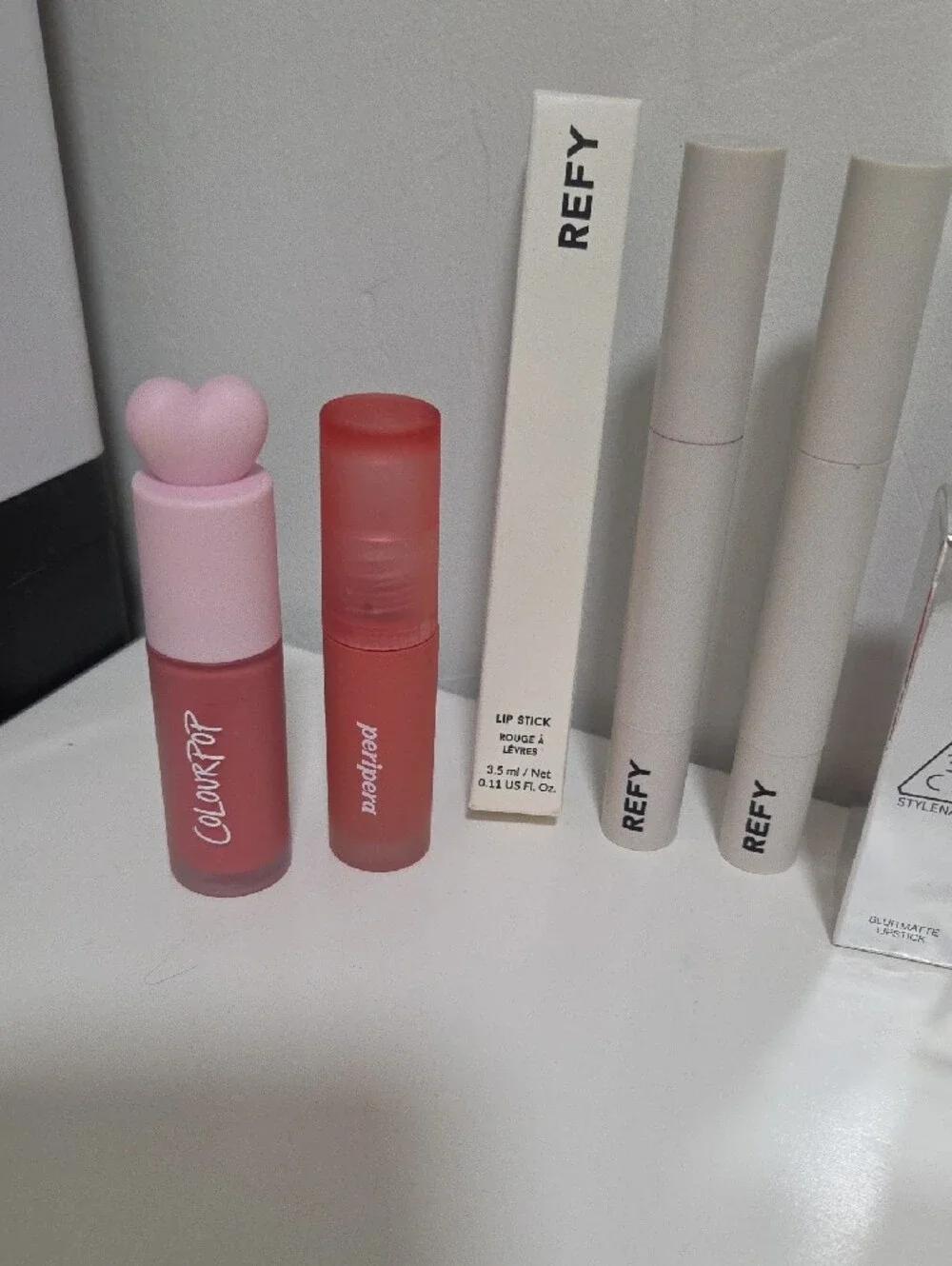 Set of 6 REFY, Colorpop, Peripera, 3CE, Maquillage Lip Stick, Blush, Blurmatte